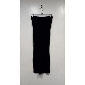 Cami NYC Leah Navy Blue Knit Ribbed MIDI Skirt Women’s Size Small Bodycon Slits